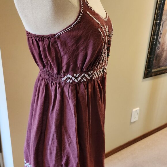 Vintage, Warehouse One, Burgundy Tank Top | Retro Style, Brass Buttons, M, Boho - Picture 2 of 10